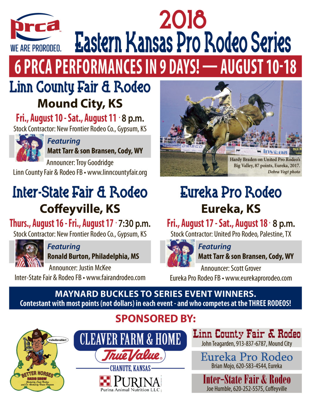 Linn County Fair & Rodeo Eastern Kansas Pro Rodeo Series Better Horses